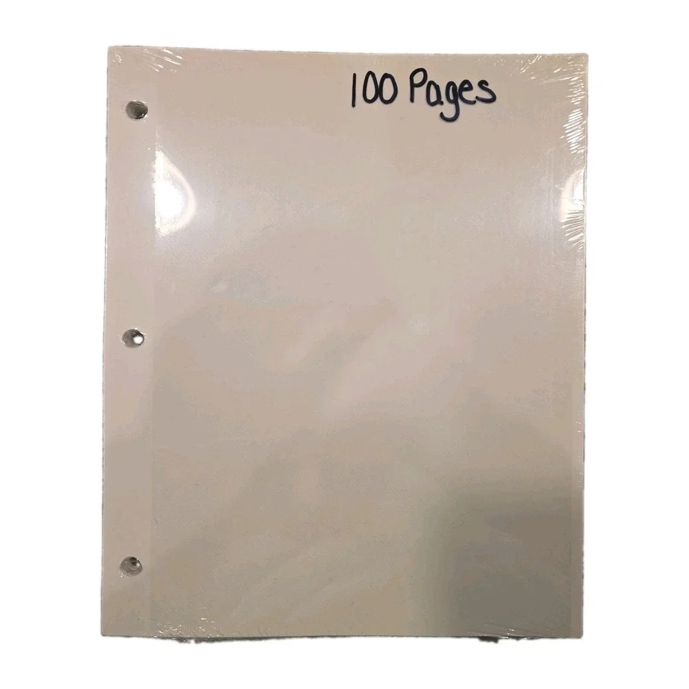 6 Packs (530 Pages) Self Adhesive Photo Album Refills 3 Ring Binder 9x11 Inch